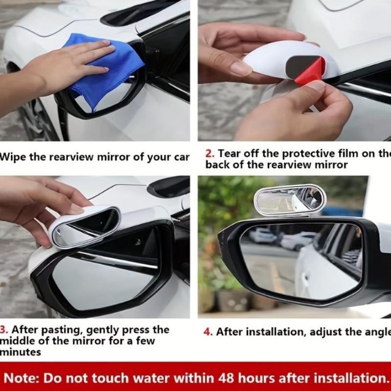 Universal Car Mirror 360° Adjustable Wide Angle Side Rear Mirrors Blind Spot Snap Way for Parking Auxiliary Rear View Mirror