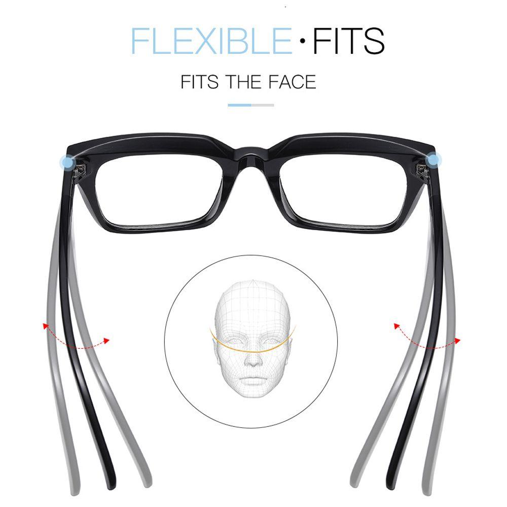 Diopter +1.0~+4.0 Portable Square Reading Glasses Oversized Large Frame Presbyopia Eyeglasses