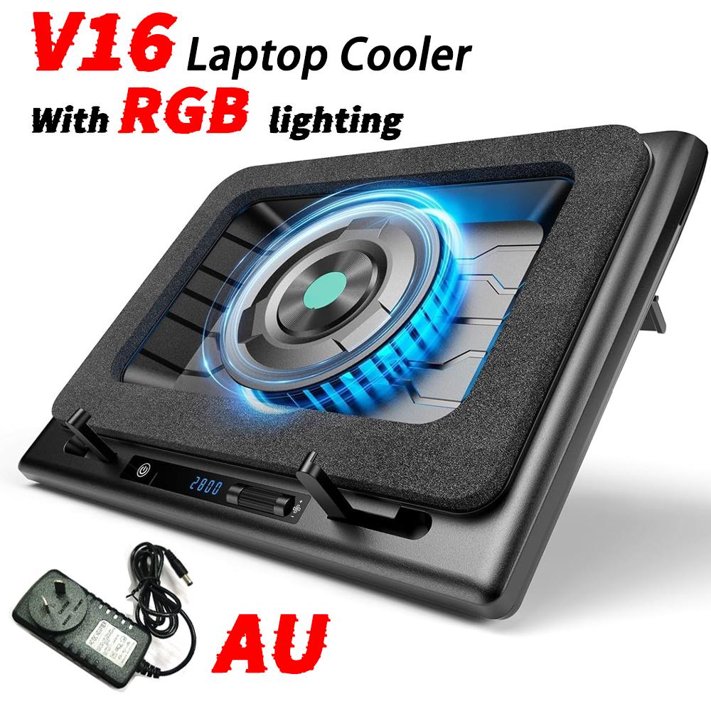 Laptop pressurized air cooler 15.6 inch gaming base computer desk stand V16 type AI smart model hardware monitoring