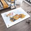 Cartoon Winter-Themed Carpet with Cute Bears In Scarves and Snowflake Background. Suitable for Use As an Anti-slip1 For1room and Bedroom Sofas