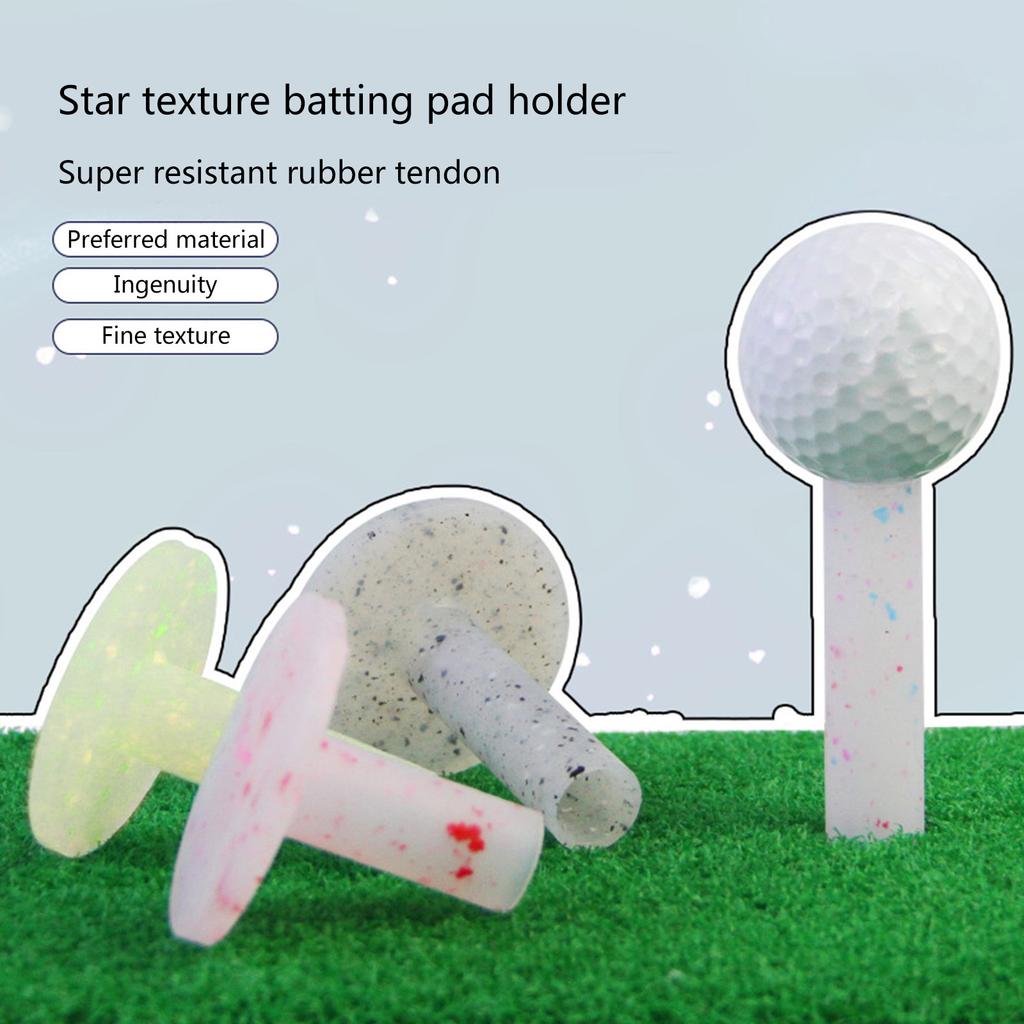 4 Pcs Golf Practice Tees Indoor and Outdoor Golf Soft Rubber Tees Holder for Golf Hitting Mats and Outdoor Training