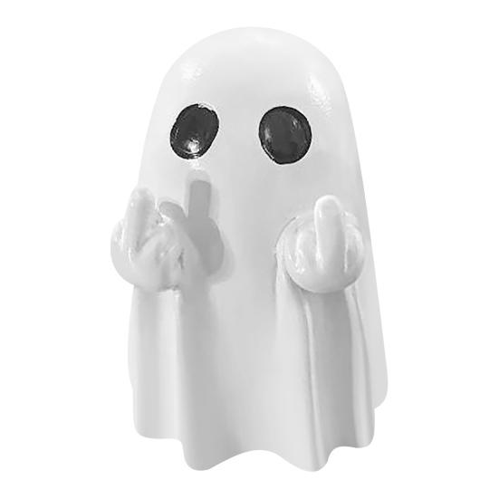 

Хэллоуин Фигурка Привидения Милая Маленькая Статуэтка Привидения на Палец Жуткое Полимерное Настольное Украшение для Дома, Офиса, Декора Стола 1pc A