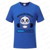 Funny Panda Gym Print T-Shirt Summer Tees for Men Women O-neck Casual Short Sleeve Weightlifting Installing Muscles Fashion Tops
