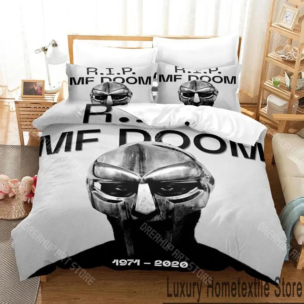 R.I.P Mf Doom Bedding Set Single Twin Full Queen King Size Bed Set Aldult Kid Bedroom Duvetcover Sets 3D Print Bed Sheet Set