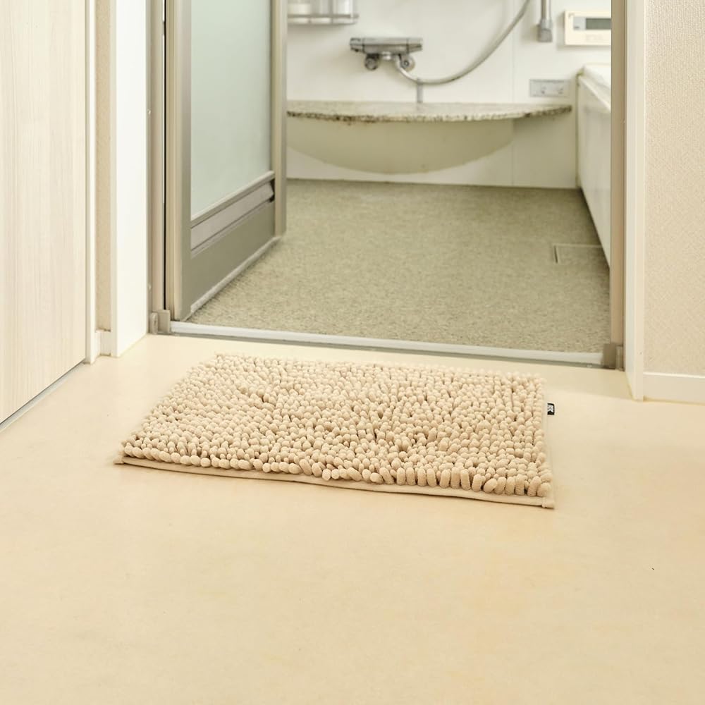 Yamazaki Sangyo SUSU Strong W EC Cleansing Microfiber Bath Mat Beige S 35×50cm