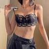 French Underwear Women's Sexy Thin Mesh Lace Bra Big Bust Small Breasts Collect Breasts Collect Bra