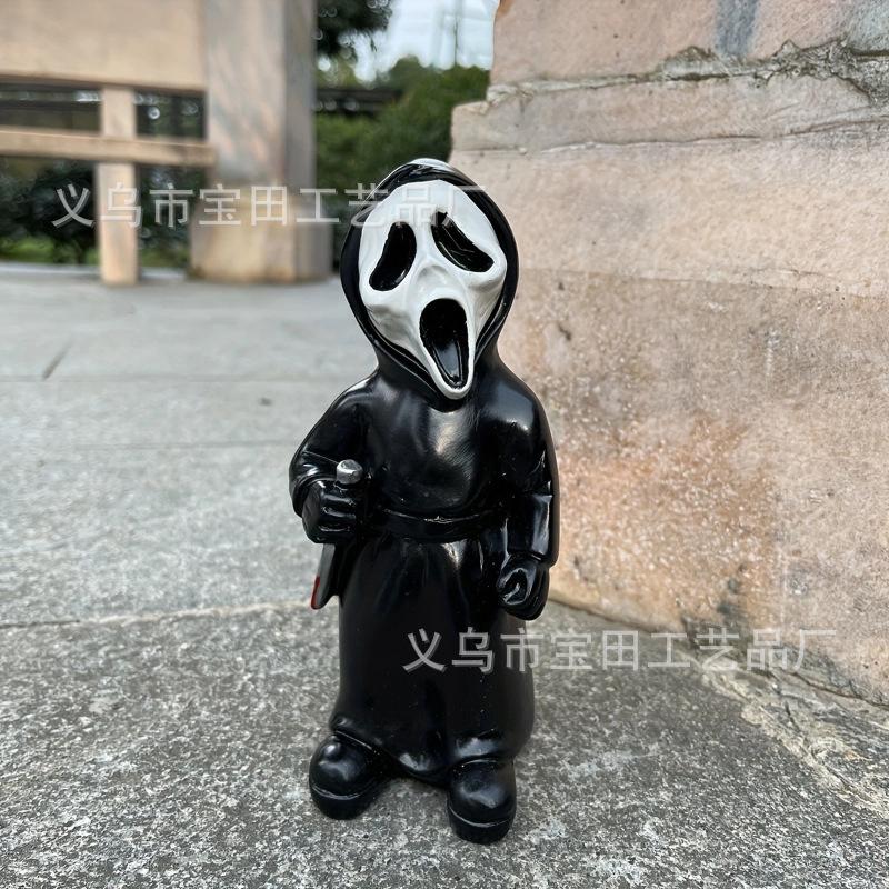 Horror Movie Garden Gnome Nightmare Killer Clown Doll Ornament Resin Crafts
