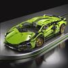 Non-Toxic 1690-Piece Sports Car Building Set Green Abs Living Room Bedroom Decor