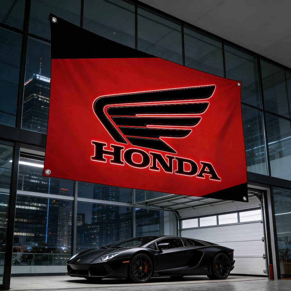 Motorcycle For HONDA Flag 120g Brushed Polyester Sublimation Printing Durable Hanging Flag For Home Decor Event Graduation Gift
