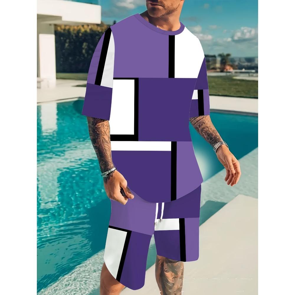 3D Digital Printed Men's Summer Casual Set