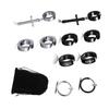 10 Pcs Cross Ear Clip Titanium Steel Men Rock Style Clip On Hoop Earrings Individually Packed Lightweight Fashionable