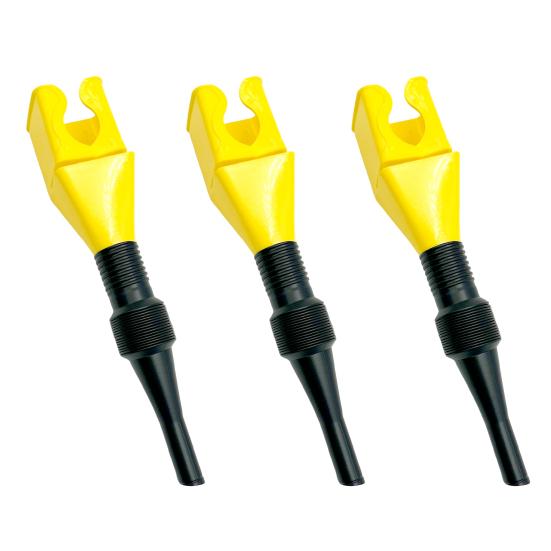 

Воронка-застібка для автомобілів Гнучкий дренажний інструмент із різьбовими пряжками Універсальна воронка з пластиковою застібкою Портативна воронка з широким отвором для автомобіля мотоцикла 3pcs жовтий