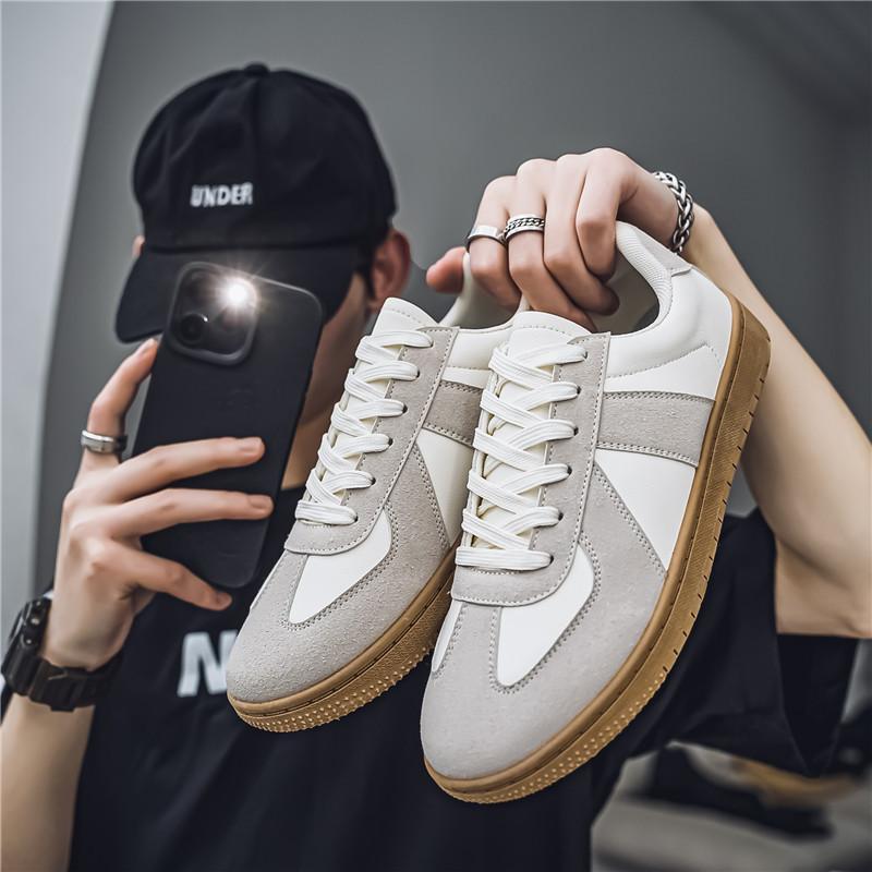 

Мужская обувь Forrest Gump 2024 зима новая универсальная модная повседневная спортивная обувь маленькая обувь для молодых мужчин низкий верх студенческая обувь 44 бежевый