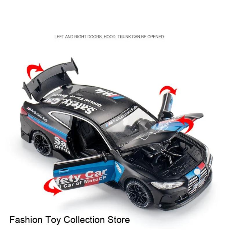 1/32 BWM-M4 Alloy Car Model High Simulation Diecasts Toy with Sound and Light Pull Back Vehicles Decoration Toys for Kids