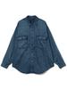 BEAMS Fade Work Medium Men's Shirt, Blue,