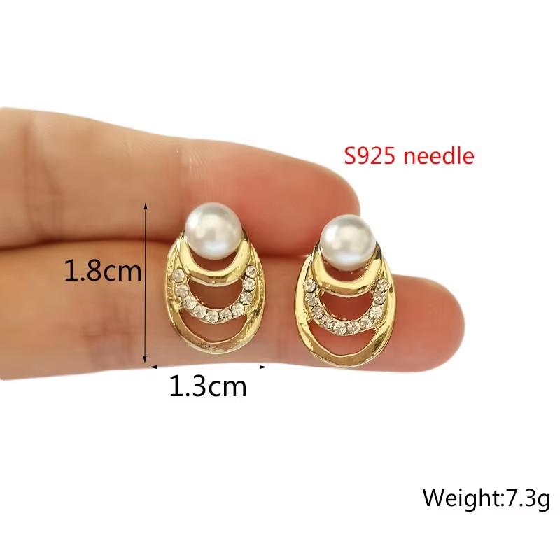 Simulated Pearl Women Dangle Earrings Korean Elegant Crystal Wedding Jewelry Party Gifts Boucles D'oreilles