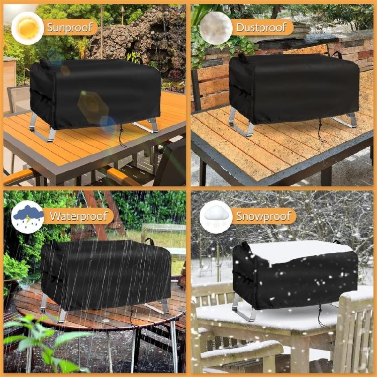 Home Gas Cooker Cover, 600D PVC Storage Cover for Portable BBQ Unit, 25 X 18 X 15 Size for Yard Shelf Use and Mobile Cooking Storage