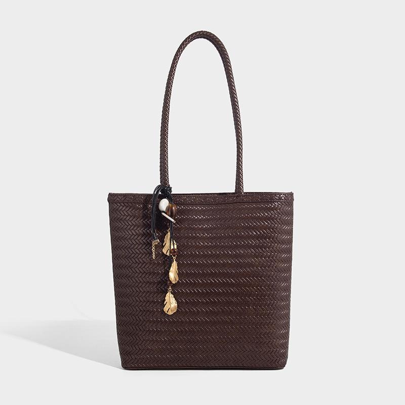 Hand-woven Bag Summer Hand-held Small Tote Bag Single-shoulder Bag Simple and Fashionable Commuting Bag