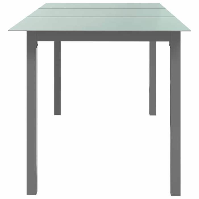 Maison Exclusive - Table de jardin Gris clair 150x90x74 cm Aluminium et verre