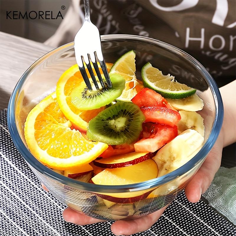 1PCS Deep Mixing Bowl - Heavy-Duty Glass Salad Bowl, Dishwasher & Oven Safe, Microwave Compatible for Baking Prep Bread Proofing