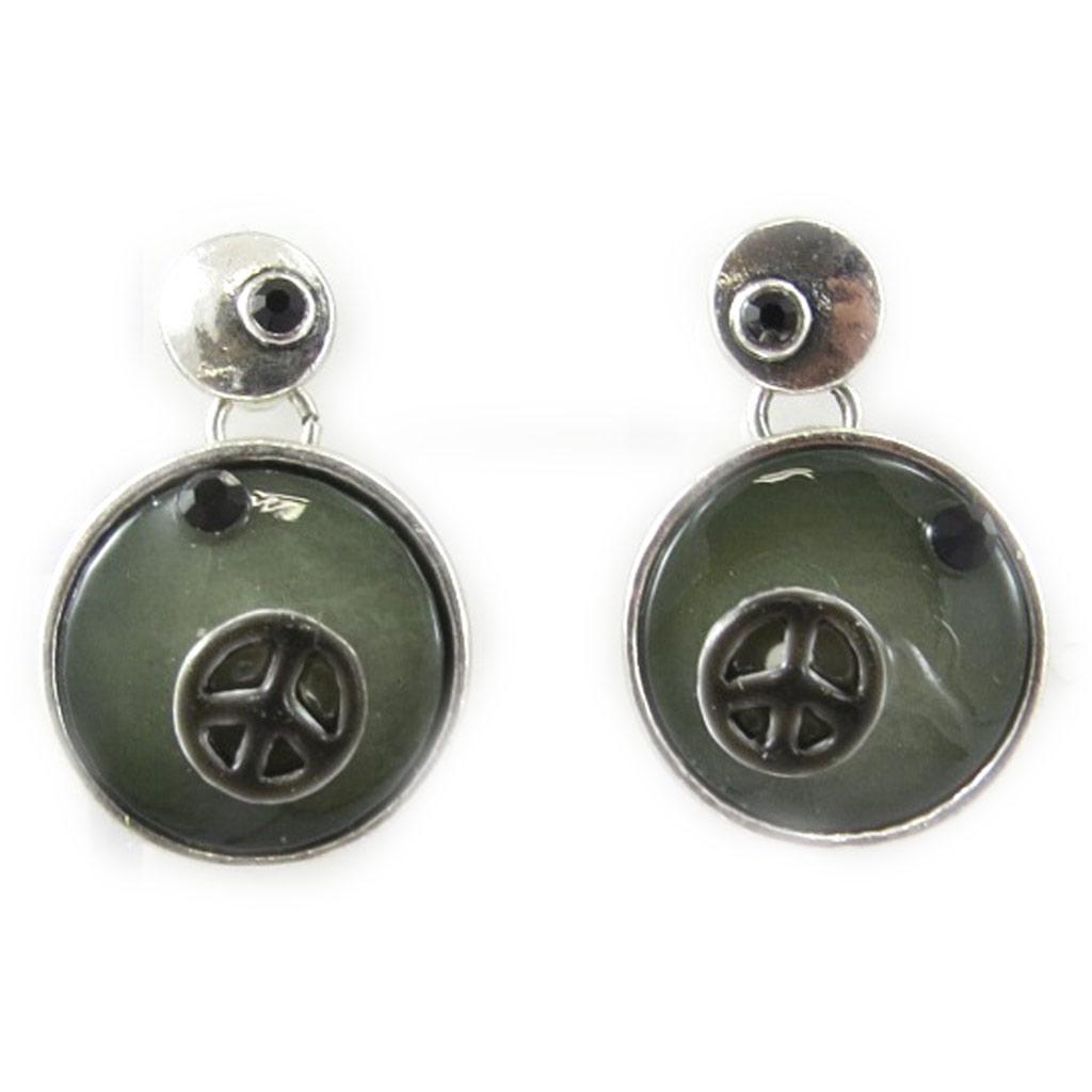 NOA [G0398] - Gray 'Nacre En Folie' Designer Earrings