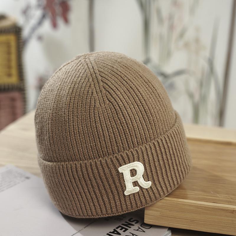 Hat Women's Winter New Korean Version Wool Hat Student Letters Warm Knitted Hat Versatile Cold Hat Men