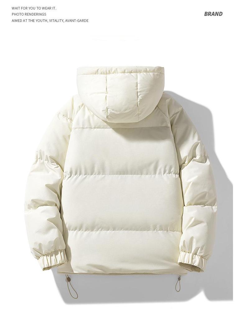 Men's 2025 Winter Down Jacket with Velvet, Hooded, Plus Size, Loose Fit for Teens and Students