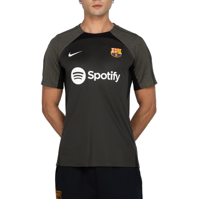 Nike FC Barcelona Strike Color Block Crew Neck Knit Short Sleeve Football Shirt Men Tops DX3016-358