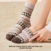 Wool Socks - Children's Vintage Fair Isle Ethnic Style Mid-length Socks for Winter, Thick and Warm Pile Socks