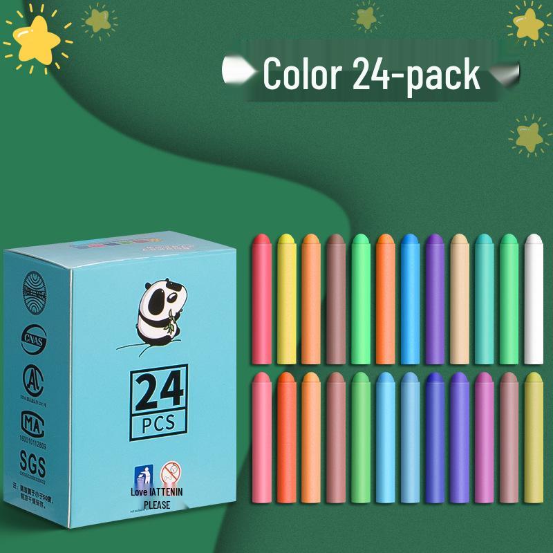 Eco-Friendly, Dust-Free, Non-Toxic Chalk Set with Holder for Children's Learning & Teaching