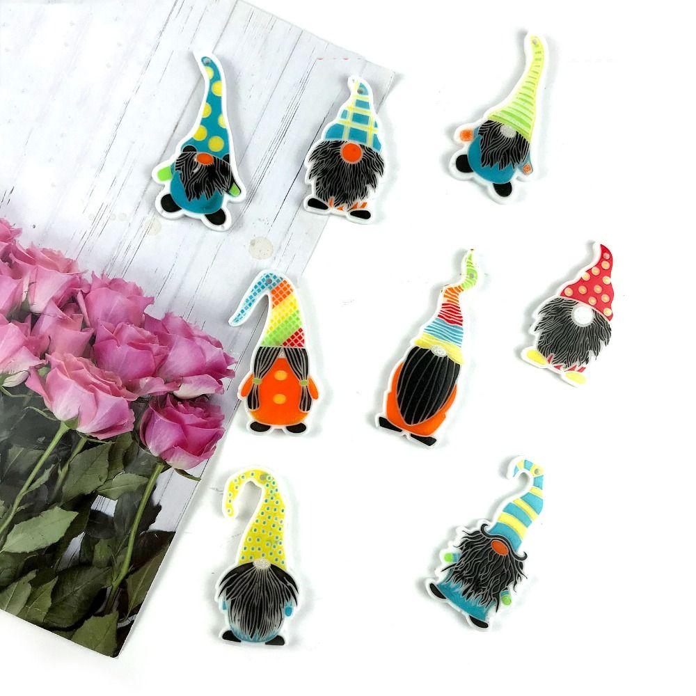 Hanging Tags Dwarf Keychain Pendant Mold DIY Santa Claus Mold Xmas Pendant Silicone Mold  Garden