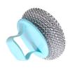 Stainless Steel Sponges with Handle Kitchen Pot Pan Dishes Cleaning Brush Wire Ball Scrubber Silver