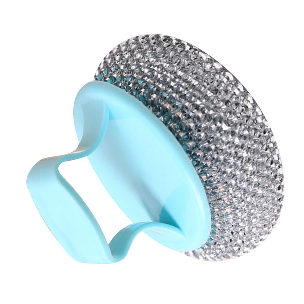 Stainless Steel Sponges with Handle Kitchen Pot Pan Dishes Cleaning Brush Wire Ball Scrubber Silver