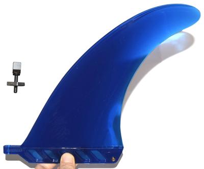 saruSURF Center Fin Safety Flex Soft (Soft Flex) 8" for Longboard/SUP/airSUP - Blue