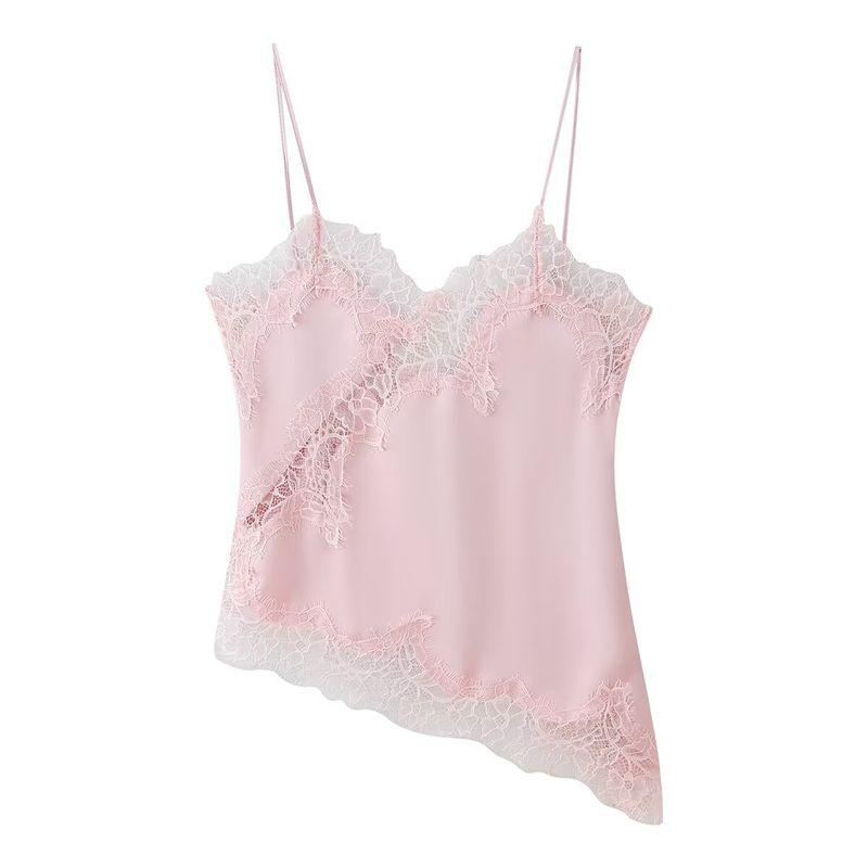 Za Autumn New Arrivals Women's Clothing Zr European and American Style Fashionable Sexy Lace Decorated Lingerie-Style Top 5919105