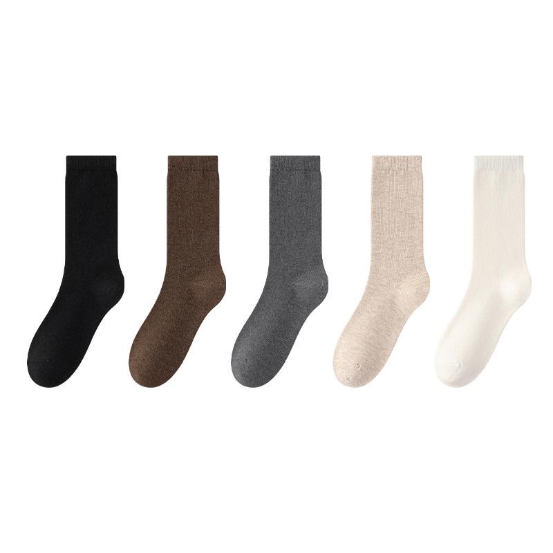 Winter and Autumn Wool Socks - Children's Melanoid Color Series, Warm, Antibacterial, Mid-calf Length Socks