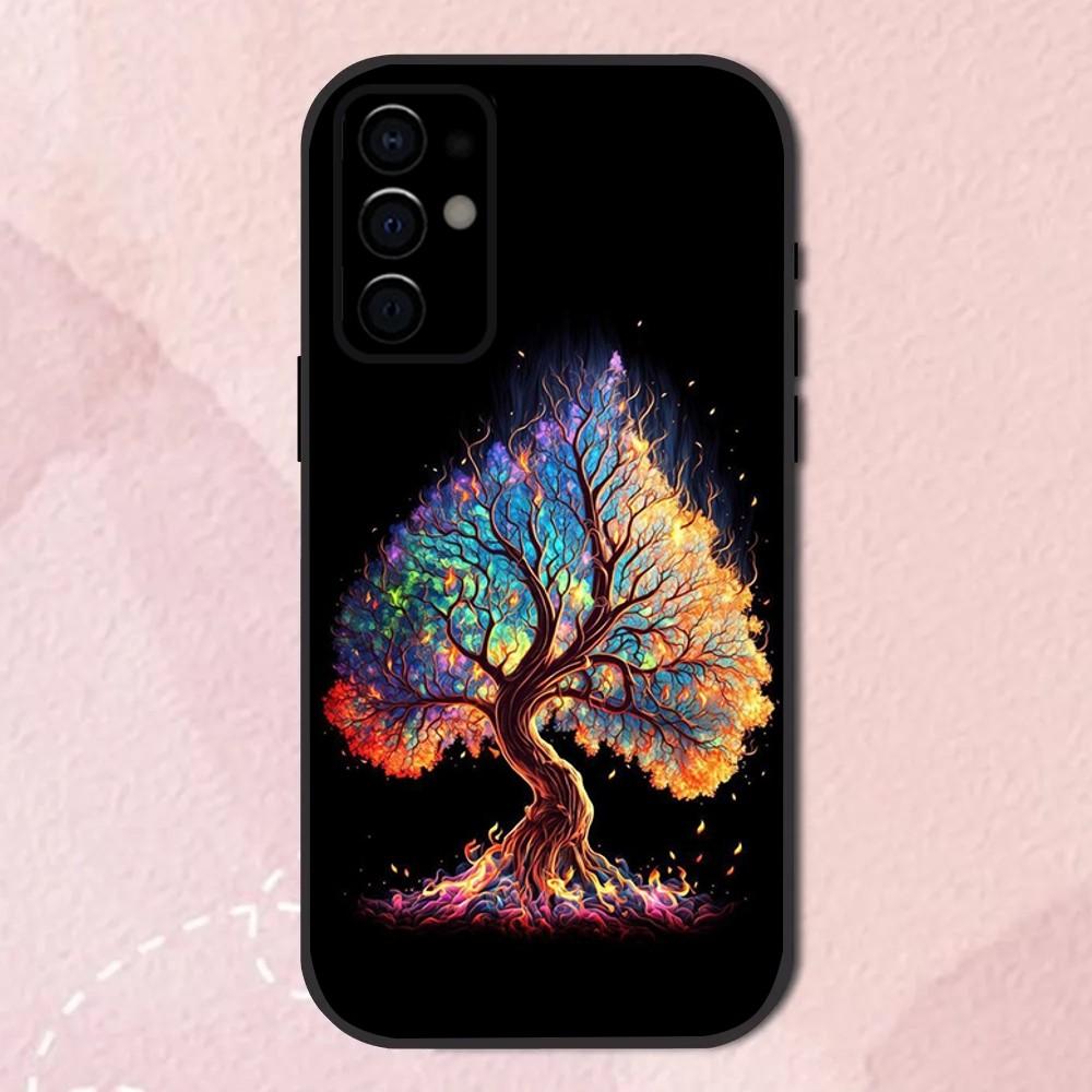 Tree of Life Space Phone Case For Samsung S24,S21,S22,S23,S30,Ultra,S20,Plus,Fe,Lite,Note,10,9,5G Black Soft Shell
