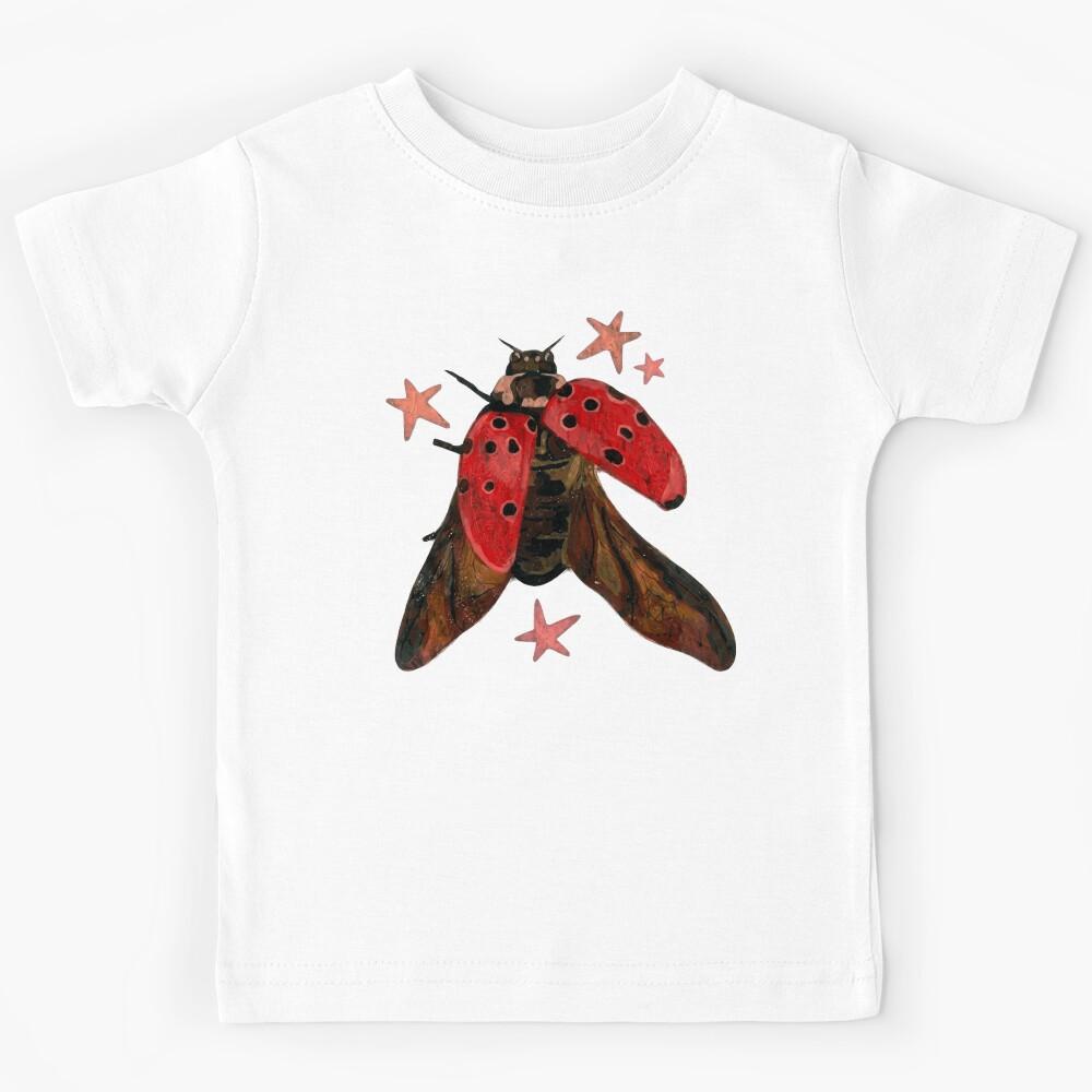 Watercolor Ladybug Vintage Nature Cottagecore Shirt Kids T-Shirt 160