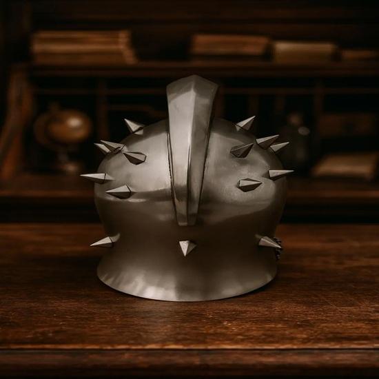Handcrafted Greek Silver Gladiator Steel Helmet Medieval Warrior Armor Decorative Gift