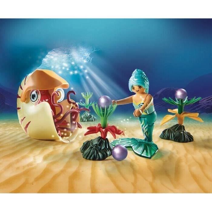 Playmobil - magic les sirènes - chercheurs de perles et raies - 32 pièces - mixte