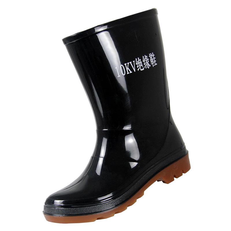 Golden Oak Insulated Waterproof Electrician Safety Boots, 10KV, Non-slip, Anti-leakage, Medium to High Protection.