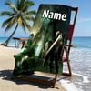 Custom Name Personalized Final Fantasy Print Beach Towel, for Trip Camping Beach Party Home Decor, Birthday Gift for Family & Friends