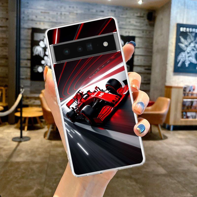 Phone Case Cover for Google Pixel 9 8 7 6 5 4 4XL 7A 6A 5A 4A 3A Pro XL 5G Transparent Soft TPU Nurburgring F1 Circuit Pattern