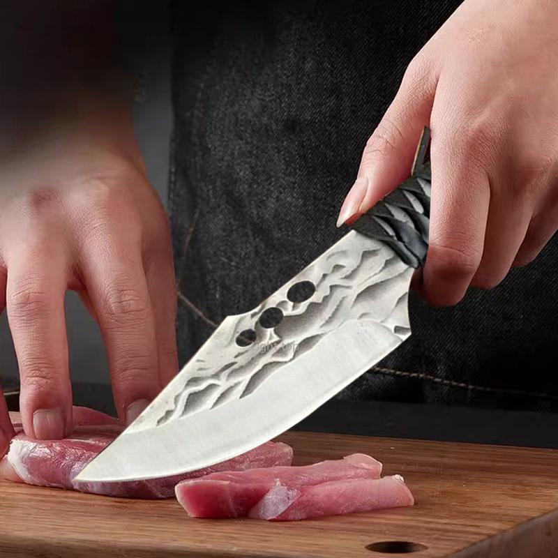 

Кухонный нож из нержавеющей стали, кованый нож для мяса, нарезка фруктов, разделочный нож, кухонные принадлежности