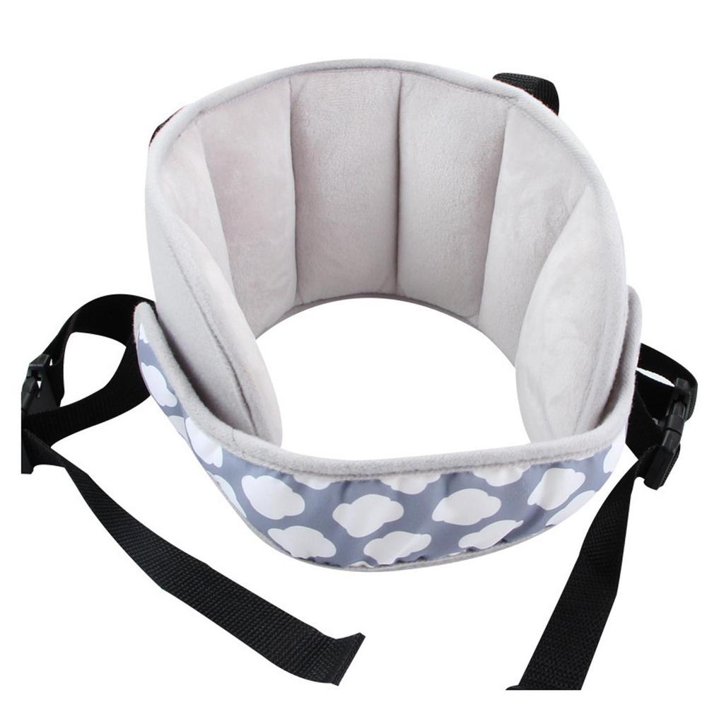 Ceinture De Sécurité Bébé Pour Siège Auto - Fixation Tête Réglable, Confort Sieste En Voiture, Poussette (Bleu, Taille L)