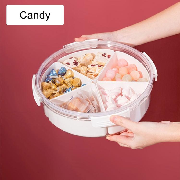 Snacks Holder Clear Lid Candy Dish Serving Bowl with Lid Snacks Storage Box Snacks Bowl Perfect for Sweet and Dry Snacks