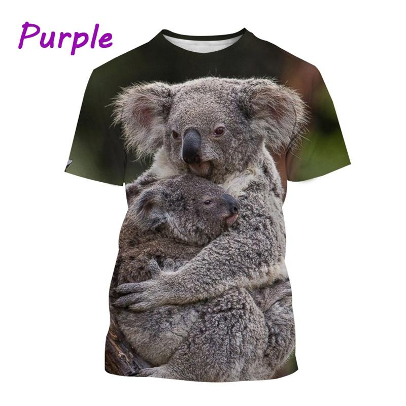 T-Shirts 3D Print Kawaii Animal Koala Summer O-Neck T Shirt Casual Boys Girls Tops Oversized Fashion Kids