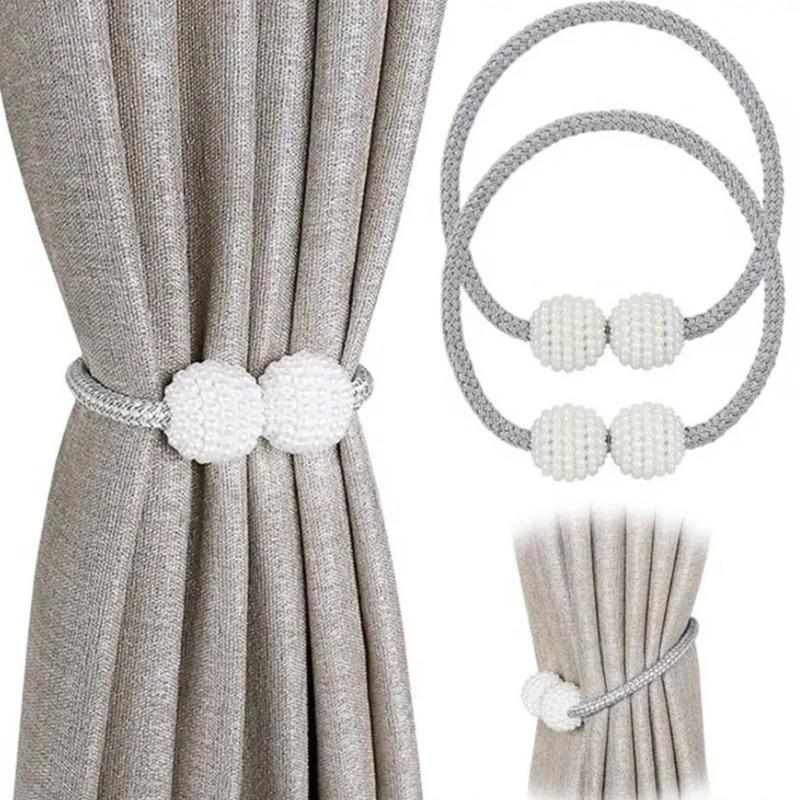 Magnetic Curtain Tiebacks,Decorative Curtain Holdbacks for Window Decors Curtain Holders for Drapes Modern Tie Backs
