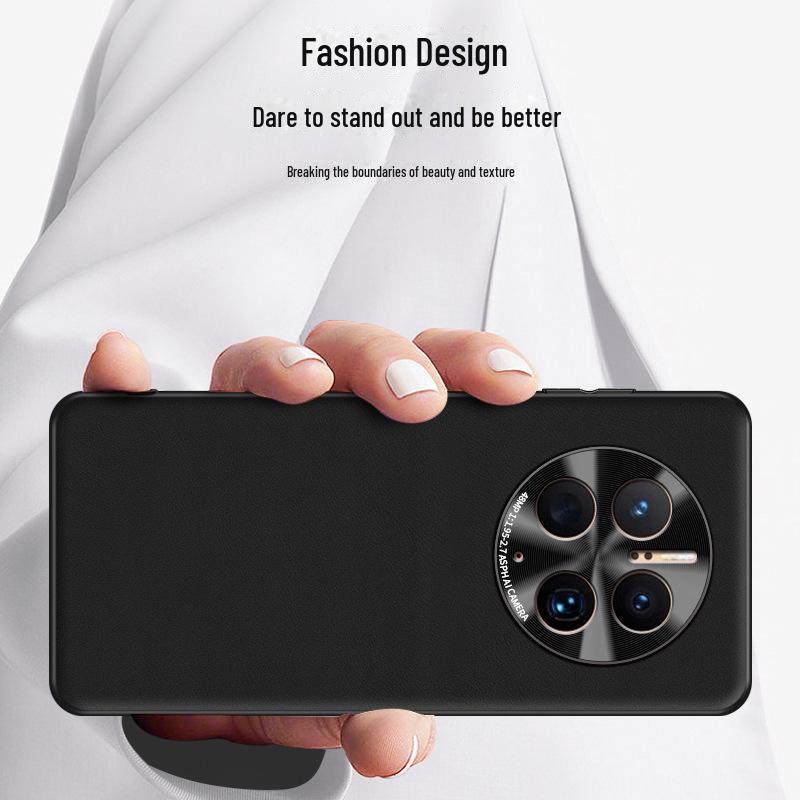 Premium Liquid Leather Protective Case for Huawei Mate 50 Pro, Anti-fall Design, Single Piece