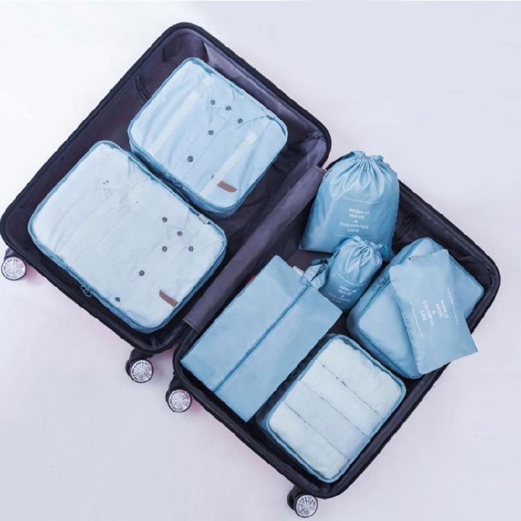 9pcs/set Travel Organizer Storage Bags Suitcase Packing Portable Luggage Bag